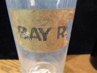 VTG LOT OF 4 GLASS BROWN & CLEAR MEDICINE BOTTLES